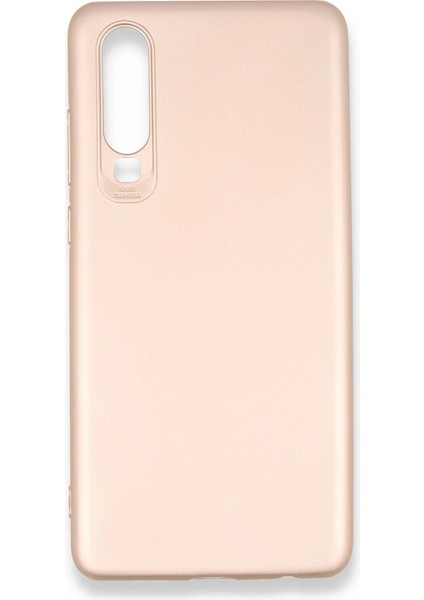 Huawei P30 Kılıf First Silikon - Rose Gold
