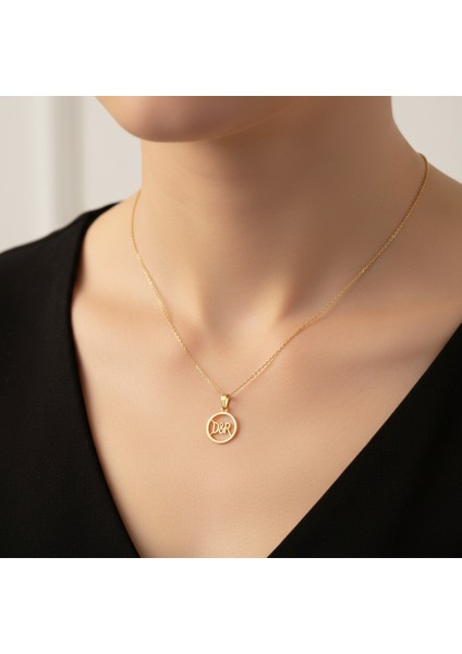 8 Ayar Altın Kolye Ucu D&r GM11038 0.5 gr