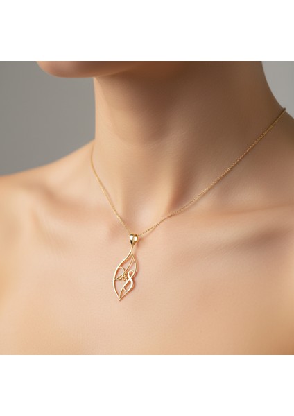 8 Ayar Altın Kolye Ucu D&s GM11064 0.5 gr