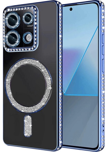 Xiaomi Redmi 13C Joke Simli Magneticsafe Kılıf - Mavi