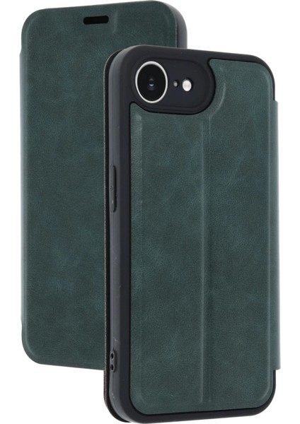 Iphone 16E Kılıf Flip Cover - Koyu Yeşil