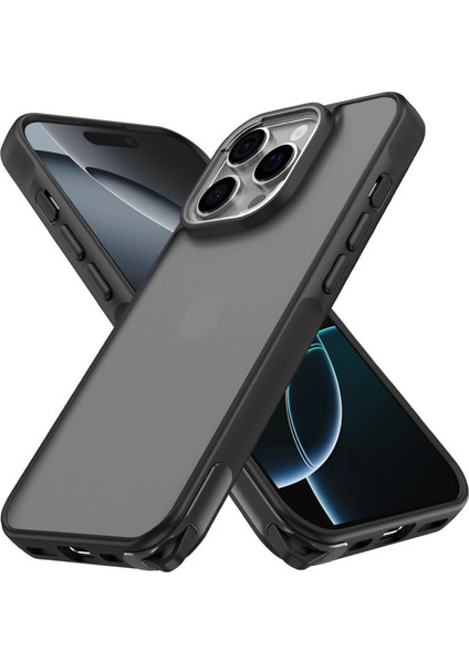 Iphone 16 Pro Max Kılıf Elegant Kapak - Siyah