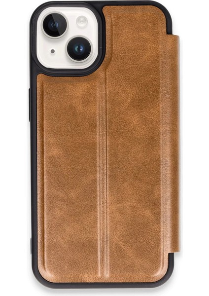 Iphone 14 Kılıf Flip Cover - Taba