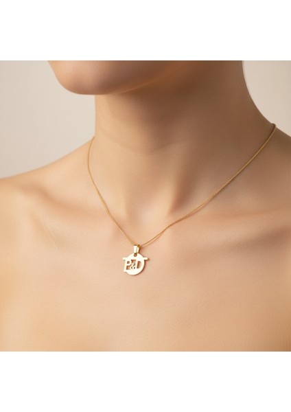 14 Ayar Altın Kolye Ucu D&p GM11025 0.5 gr