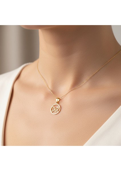 8 Ayar Altın Kolye Ucu D&r GM11039 0.5 gr