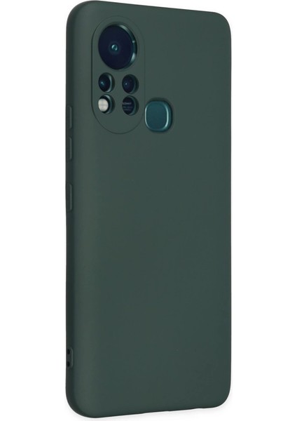 Infinix Hot 11S Kılıf Nano Içi Kadife Silikon - Koyu Yeşil