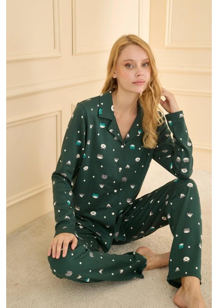 Mihra 19103 Kadın Düğmeli Uzun Kol Pijama Takımı fiyatları