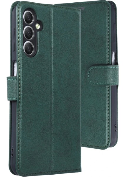 Samsung Galaxy A24 4g Kılıf Trend S Plus Kapaklı Kılıf - Yeşil