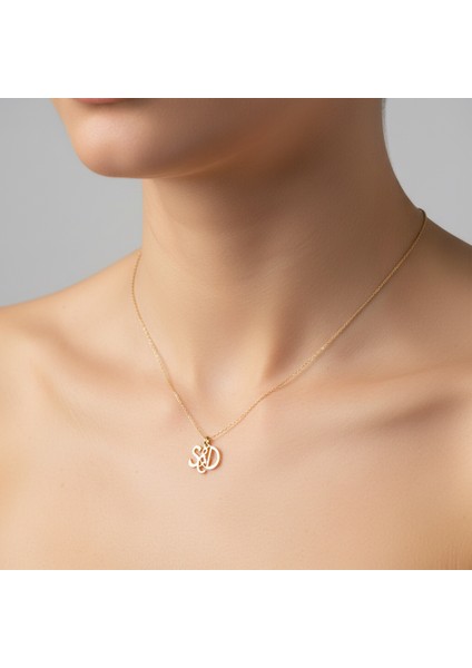 14 Ayar Altın Kolye Ucu D&s GM11055 0.5 gr