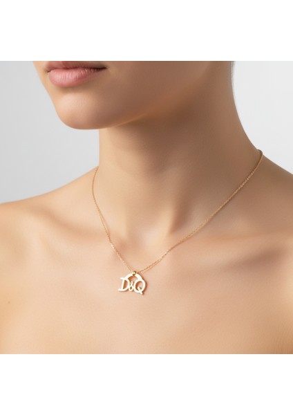 8 Ayar Altın Kolye Ucu D&q GM11027 0.5 gr