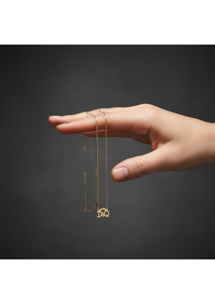 8 Ayar Altın Kolye Ucu D&q GM11027 0.5 gr fiyatları