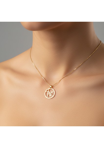 8 Ayar Altın Kolye Ucu E&p GM11268 0.5 gr