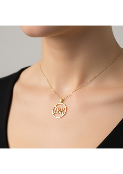 8 Ayar Altın Kolye Ucu D&r GM11045 1 gr