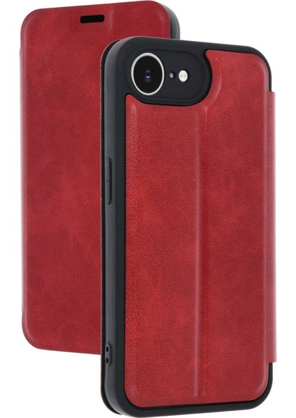 Iphone 16E Kılıf Flip Cover - Kırmızı