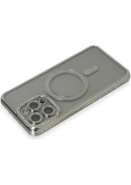 Iphone 15 Pro Kılıf Joke Simli Magneticsafe Kılıf - Gri fiyatları