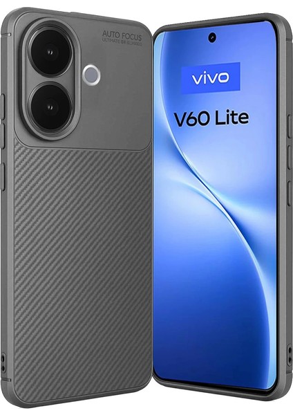Vivo V60 Lite Auto Focus Karbon Kapak - Gri