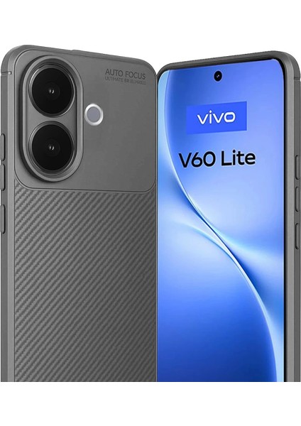 Vivo V60 Lite Auto Focus Karbon Kapak - Gri fiyatları