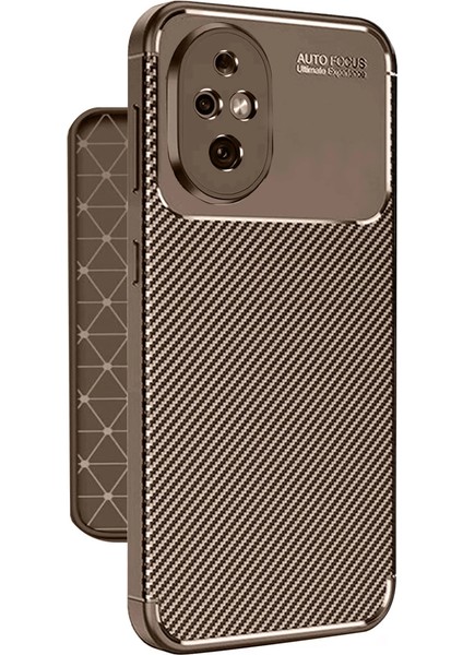 Honor 200 Kılıf Auto Focus Karbon Kapak - Kahverengi fiyatları