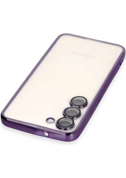 Samsung Galaxy S24 Kılıf Razer Lensli Silikon - Mor modelleri