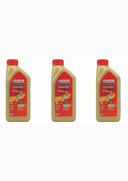 Power 1 Scooter 4t 10W40 1 Litre Motosiklet Motor Yağı (3 Adet)
