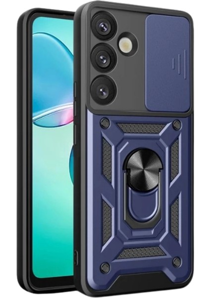 Samsung Galaxy S25 Fe Pars Lens Yüzüklü Silikon - Lacivert