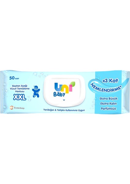 Vücut Temizleme Havlusu Xxl 50'li 2 Adet