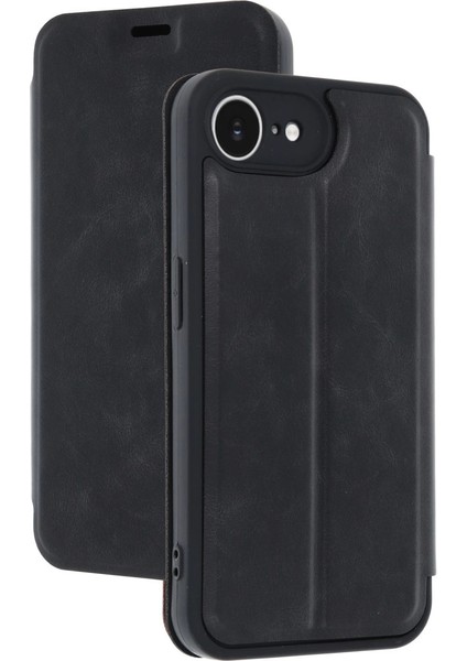 Iphone 16E Kılıf Flip Cover - Siyah