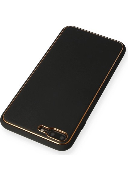 Iphone 7 Plus Kılıf Coco Deri Silikon Kapak - Siyah modelleri