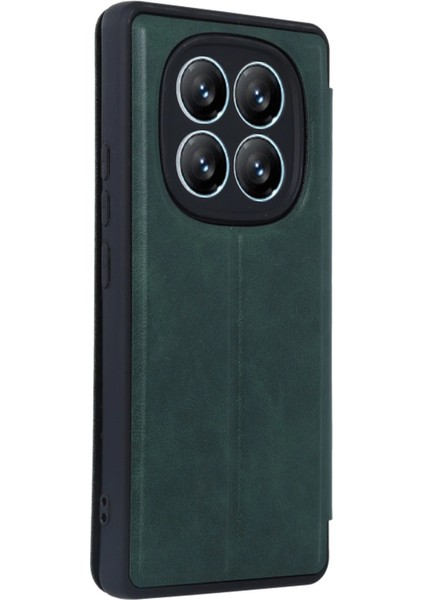 Xiaomi Redmi Note 14 Pro 4g Kılıf Flip Cover - Koyu Yeşil modelleri