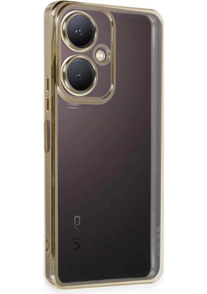 Vivo Y27 Kılıf Razer Lensli Silikon - Gold