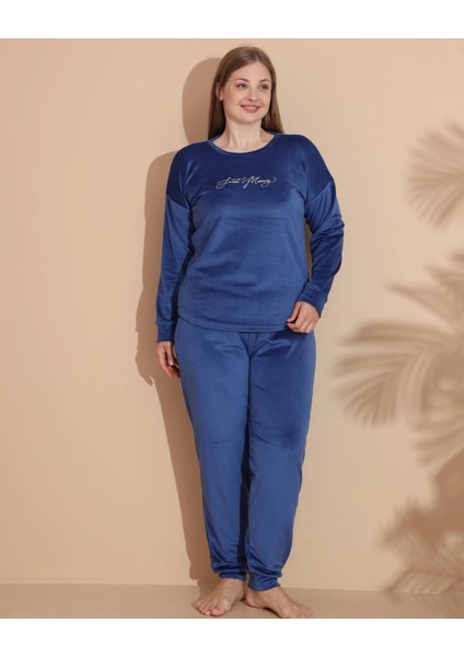 Estiva 25394 Uzun Kol Battal Kadife Pijama Takımı fiyatları