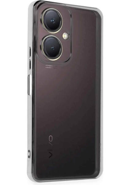 Vivo Y27 Kılıf Razer Lensli Silikon - Gümüş