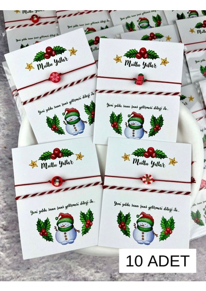 Yılbaşı Bilekliği Şans Bilekliği 10 Adet Yılbaşı Hediyesi