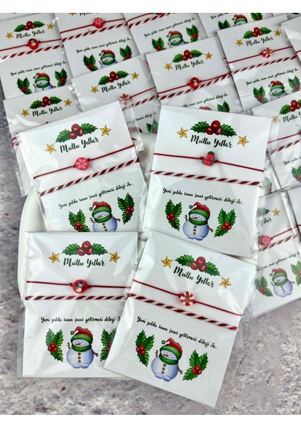 Yılbaşı Bilekliği Şans Bilekliği 10 Adet Yılbaşı Hediyesi modelleri