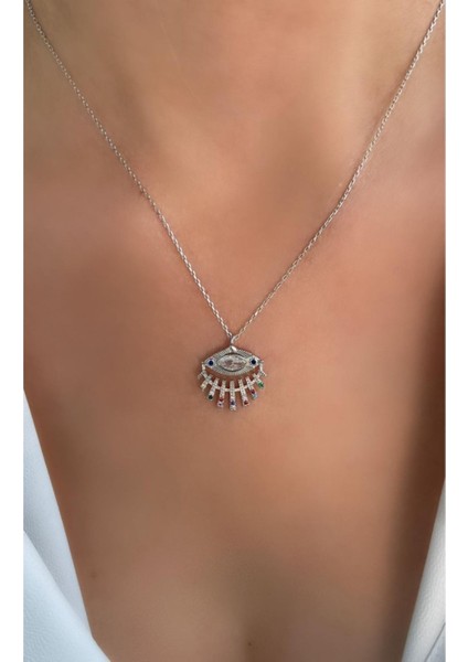 Sılver Raınbow Göz Kolye fiyatları