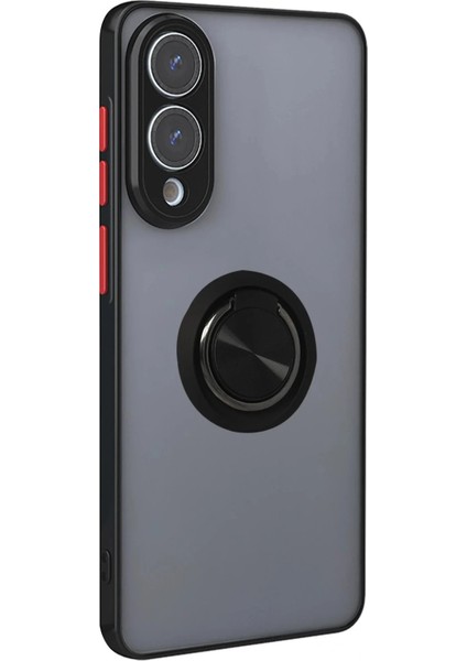 Samsung Galaxy S25 Edge Kılıf Montreal Yüzüklü Silikon Kapak - Siyah modelleri