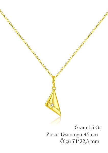 Golden Prism Işıltılı Minimal Kadın Gümüş Kolye fırsatları