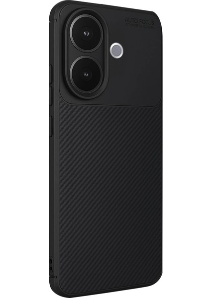 Vivo V60 Lite Auto Focus Karbon Kapak - Siyah modelleri