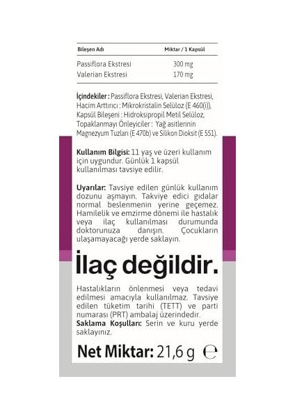 Wefortis Pasiflora Içeren Takviye Edici Gıda 30 Kapsül