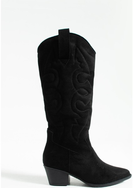 Kadın Sivri Burun Topuklu Çizme Western - Siyah modelleri