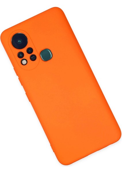 Infinix Hot 11S Kılıf Nano Içi Kadife Silikon - Turuncu modelleri