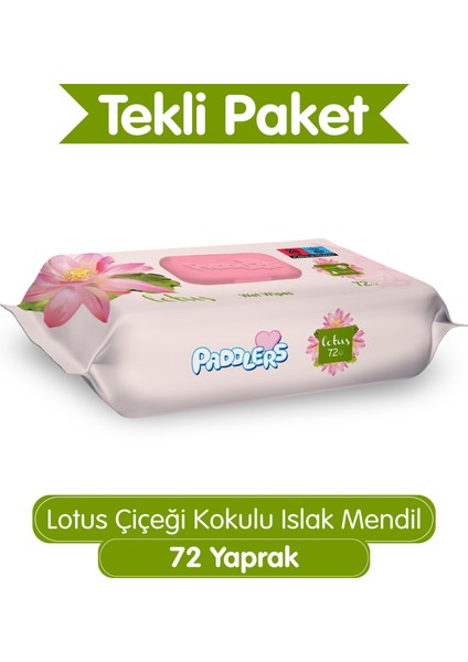 Lotus Çiçeği Kokulu 72'li Islak Mendil
