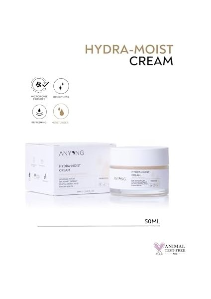 Anyong Salyangoz Özlü Yoğun Nemlendirici ve Besleyici Krem 50 ml (%20 Salyangoz Özü & Hyalüronik Asit) modelleri