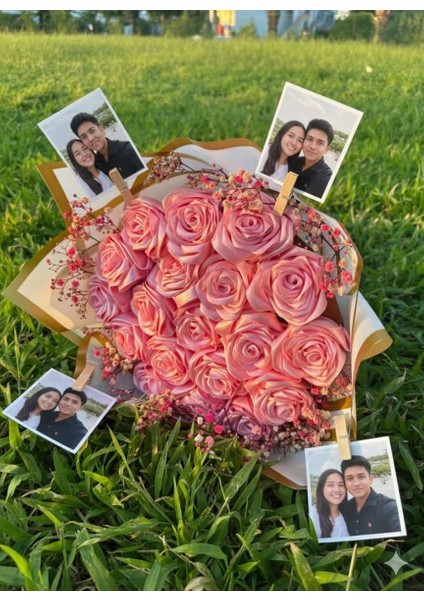 Fotoğraflı 19'lu Solmayan Gül Buketi indirimleri