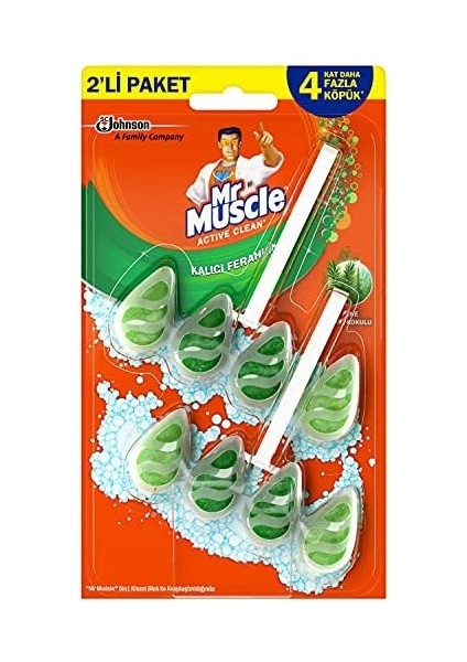 Mr Muscle Active Clean Çam Kokulu 2'li Klozet Bloğu (1 x 2 Adet) fiyatları