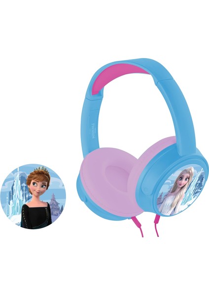 Kablolu Kulaklık Karlar Ülkesi Anna Çocuk Kulaklığı Lisanslı DY-6513-FR2 11 Adet Sticker Ile Birlikte
