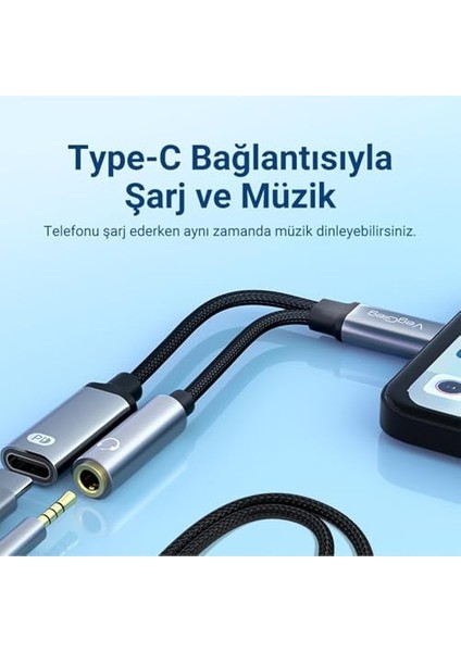 Type-C To 3.5mm Kulaklık ve Type-C Şarj Dönüştürücü Adaptör fiyatları