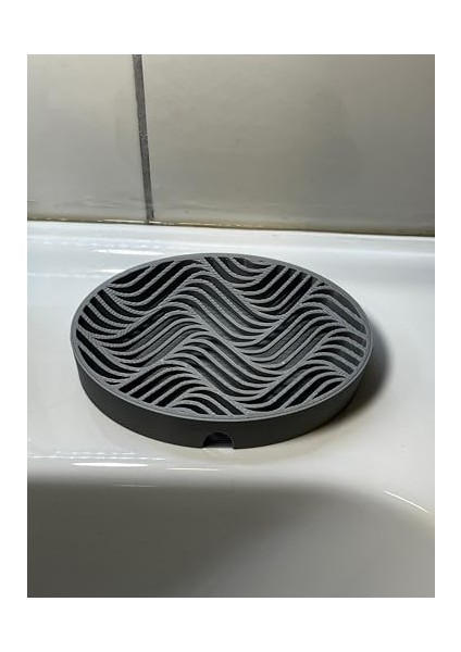 Tarzda Su Tutmaz Su Giderli Oval Plastik Katı Sabunluk (Gri) fiyatları