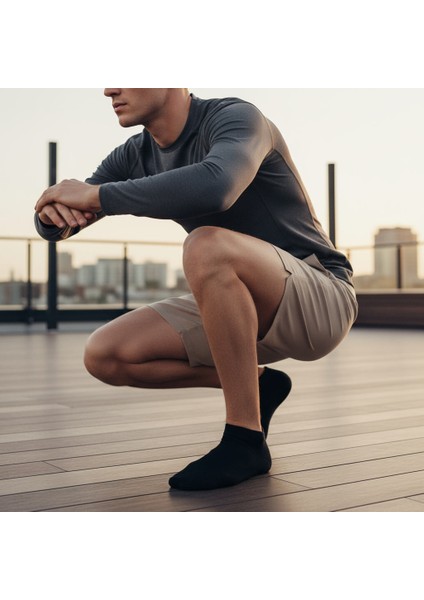 Kadın Bambu Patik Çorap – 4’lü Siyah Renk