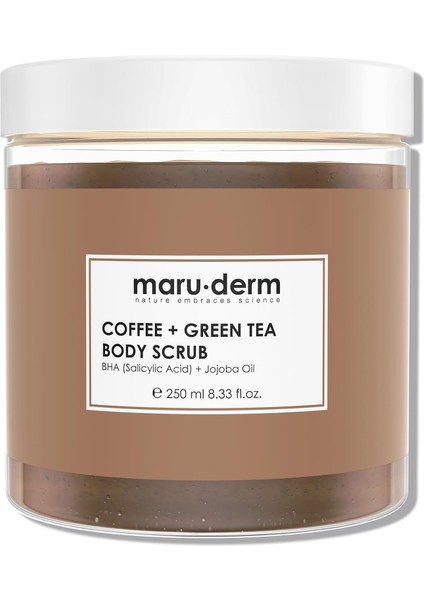 Maru.derm Kahve ve Yeşil Çay Özlü Vücut Peelingi Bha Jojoba Yağı 250 ml fiyatları